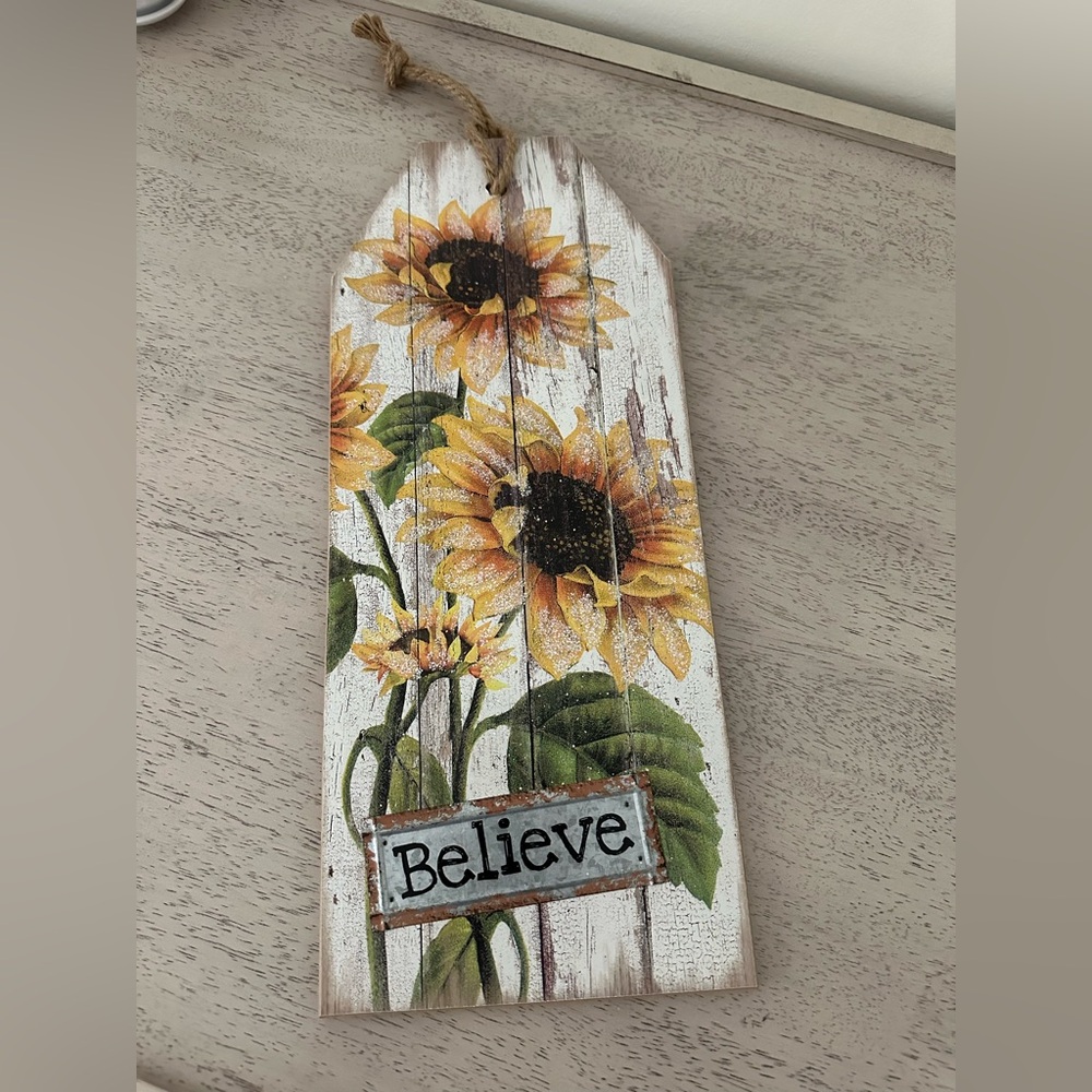 Sunflower Believe Wall Decor - Picture 1 of 1